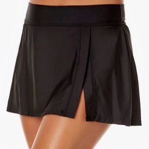 NWT Anne Cole XXL Black Swim Skirt -- UPF 50 Fabric